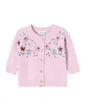 NAME IT Baby - Mädchen Nbfkimmie Ls Knit Card Strickjacke, Festival Bloom, 68 EU