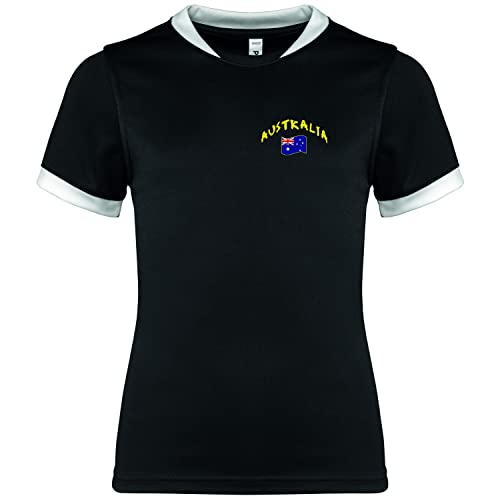 Supportershop Jungen Australien T-Shirt, Schwarz, 8 Jahre