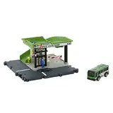 Matchbox HDL08 - Action Fahrer Busstation Spielset, mit einem Matchbox Fahrzeug & beweglichen Figuren, mit Anderen Sets kombinierbar, Spielzeug Geschenk für Kinder ab 3 Jahren