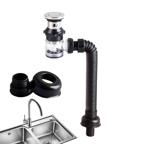 Geruchsneutrales Abflusssystem Spüle - Sanitärzubehör Bad Küche Öffentliche Toilette | Flexibler und langlebiger Ablassschlauch für Gesichtsreinigungsspüle, Duschräume