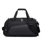 Sporttasche mit Schuhfach und Nassfach - Reisetasche - Sporttasche Herren und Damen - Schwimmtasche - Gym Bag - Tasche für Sport, Gym & Fitness, Weekender, Reisen - Schwarz