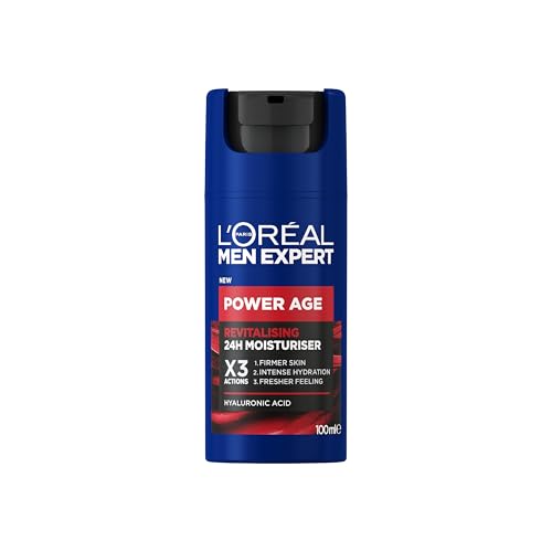 L'Oréal Men Expert XXL Gesichtspflege gegen Falten für Männer, Anti-Aging Feuchtigkeitscreme für matte Haut, Gesichtscreme für Herren mit Hyaluronsäure, Power Age, [Amazon Exclusive], 1 x 100 ml