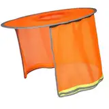 Milageto Hard Hat Sun Visor, Halsschattenabdeckung, Vollking -Mesh -Schatten für Hardhats Outdoor -Aktivitäten Gartenkonstruktion, Orange