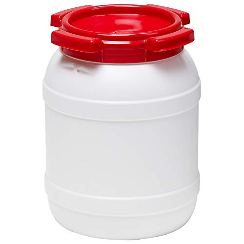 Certeo Weithalsfass 6l - Inhalt 6 Liter - Fass Kunststofffass Rundfass Standfass Weithalstonne Tonne