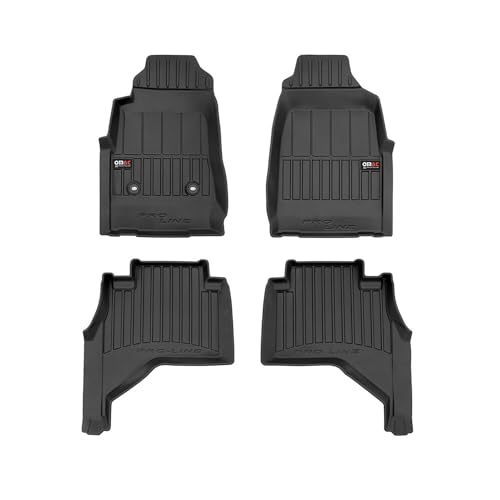 Fußmatten Gummimatten kompatibel mit Isuzu D-Max II 2011-2019 OMAC Premium 3D Schwarz TPE Gummi