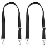 2stk Beinschnüre Pferdedecke, Elastisch Beinschnüre Pferdedecke Ersatz für Bauchgurt Pferdedecke mit Drehbarem Karabinerhaken Verstellbare Länge 55,5-102cm Schwarz(Doppelhaken)