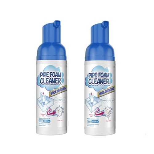 Yugouclean - Yugou Drain Cleaner, Rohrfrei Abflussreiniger, Abflussreiniger, Rohrreiniger, Für Küche und Bad, Entfernt Verstopfungen, Extrem starker Rohrreiniger löst Haare (2PCS)