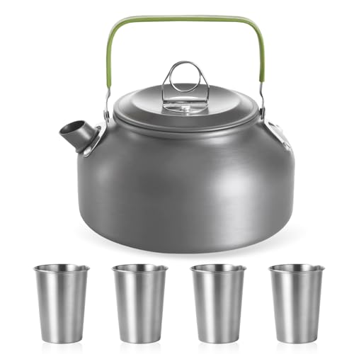 Wasserkocher für Camping, 0,8L Ultraleichter, Tragbarer Wasserkocher, Ideal Für Camping, Outdoor, Wandern Und Picknick (0,8 Liter)