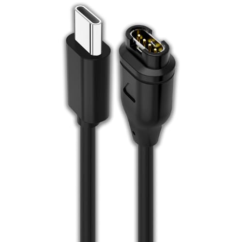 zoerbufan USB C Ladekabel für Garmin Fenix 5 5S 5X Plus 6 6S 6X Pro 7 7S 7X, Approach S10 S40 S60 S12 S42, Instinct, Vivoactive 3 4 4S Venu, Forerunner 745 935 945 45 45S 245, Quatlx 7 5