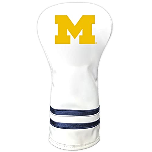 Team Golf NCAA Michigan Wolverines Schlägerhaube, Vintage-Stil, Weiß, Vintage-Golfschlägerhaube, passgenaues Design, Retro-Design und hervorragende Qualität