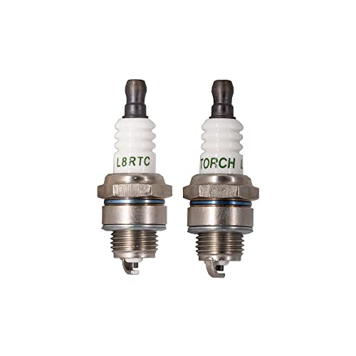 TORCH 2stk L8RTC Zündkerzen Solides Terminal Ersetzen für N GK BPMR8Y BPM8Y Zündkerze, für Cham pion RCJ6Y Zündkerze, für Kawa saki 920702115 Zündkerze, OEM