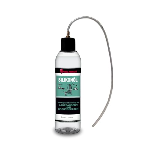 Optimal Products die bessere Lösung Silikonöl für Laufbänder + Sportgeräte 250ml + Schlauch