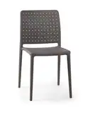 PAPATYA Fame-S 1er-Set Designer- Kunststoffstuhl, 200 kg belastbar, Leichter stapelbar Gartenstuhl, wetterfester Balkonstuhl, Terrassenstuhl, Hotelstühle, Restaurantstühle, Stapelstuhl (Grau-braun)