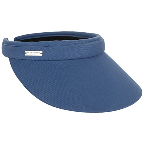 Seeberger Azalee Visor Baumwolle Baumwollvisor Sonnenvisor Sonnenschutz Blendschutz Strandvisor Damenvisor Sonnenvisor Sonnenschutz Mit Schirm (Steel Blue)