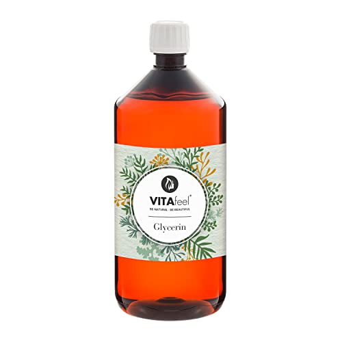 VitaFeel Glycerin 99,5% 1000 ml Flasche, perfekt für DIY Desinfektion, rein pflanzlich