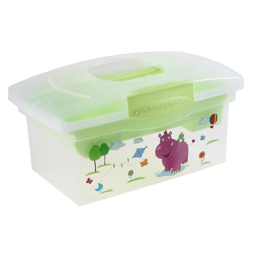 KiNDERWELT Traveller grün Spielzeugbox Reisebox für Baby oder Kinder