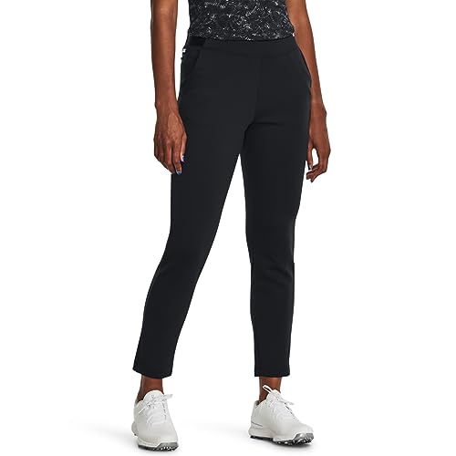 Under Armour Damen Links Schlupfhose, (002) Schwarz / Metallic Silber, XXL