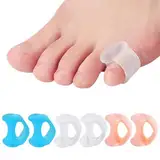 6 Stück Zehenspreizer, Gel Zehenstrecker Kleiner Zeh, Silikon Zehentrenner für Bunion und Hammerzehen, Hallux Valgus Korrektur Relief Druck und Schmerzen,Zehenstrecker für überlappende Zehen