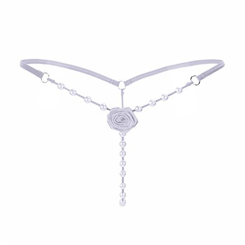 2025 V-Schnür-Damenoffenes reizvolles Höschen String-Unterwäsche Spitzen-Burned-Gürtel Reizwäsche Dessous Latex (White, One Size)