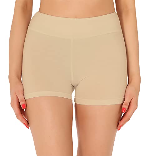 Merry Style Damen Shorts Radlerhose Unterhose Hotpants Kurze Hose Boxershorts aus Baumwolle MS10-359 (Nude, L)