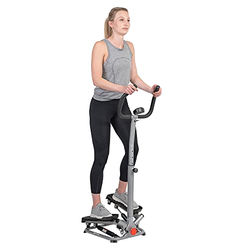 Sunny Health & Fitness Smart Twist Stair Stepper mit Lenker, Mini Stepper für Bewegung Low-Impact, platzsparend - SF-S020027