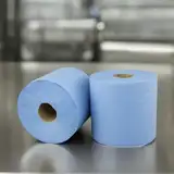 2 blaue Putztuchrollen | 3-lagig | 22x35 cm | jeweils 500 Blatt | perforiert | verleimt | günstig | Zellstoff-Mix | pro Rolle: 175 Meter | Verpackungseinheit = 2 Rollen im Folienpack #P3-500-22