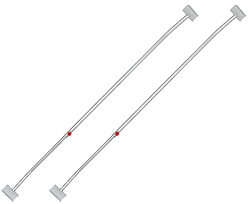 2 x Anhänger Flachplanenbügel Aluminium verstellbar 108-146 cm mit Knaufschraube Alu-Bügel für Anhängerplane Planenstütze