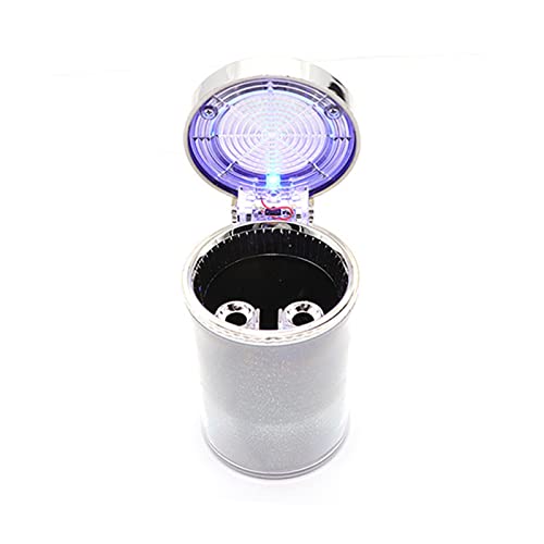 Aschenhalter Auto Aschenbecher mit LED Helle Aschenbecher Container Aschenbecher Becher Halter Lagerung Cup Autobedarf for Auto, Zuhause, Büro und Reisen Zigaretten-Aschenbecher