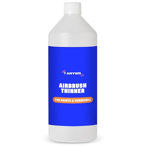 7 Artists Airbrush Verdünner Acrylfarben 1000 ml Airbrush Thinner | Airbrush Medium | Acryl Verdünner für Air Brush | Airbrush-Zubehör für Kunst und Hobby
