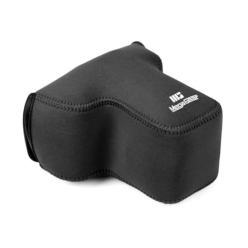 MegaGear Neopren-Kameratasche für Fujifilm X-T50 (16-50 mm) – stilvolle und schützende Digitalfotografie-Tasche (Schwarz)