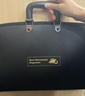 Dokumenten-Organizer mit Reißverschluss, für wichtige Dokumente, 13 Taschen, für Boote, Dokumente, Ordner, schwarz, wasserdicht, mit Griff, für Registrierungsbriefe, A4-Akten, 35,6 x 25,4 cm