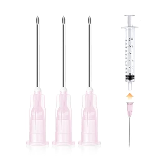 SGERUFZ 50 Stück Edelstahl Spendernadeln, Infusionsschläuche zum Nachfüllen von Flüssigkeiten, Industriekleber-Nachfüllschläuche (1,2-38 MM)