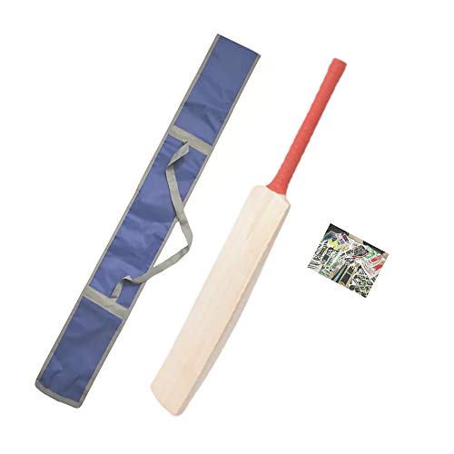 Kalindri Sports Cricketschläger aus Holz, mit Tasche und Aufklebern