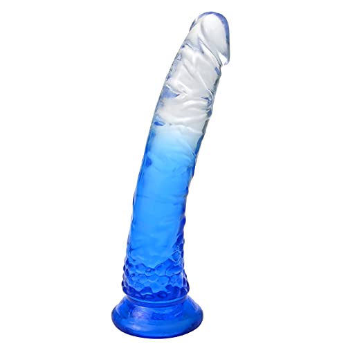 SXOVO Klassische Dildo, Analplug Transparent G-Punkt Stimulation Vagina Anal Universal Sexspielzeug Realistischer Didloschwanz mit Saugnapf Männlicher und weiblicher Masturbator