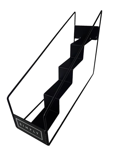 Simply Sirupflaschenaufbewahrungsständer, kompakter 4-stöckiger Organizer für 1-Liter-Sirupflaschen, perfekt für Arbeitsplatten-Kaffee & Cocktail-Station