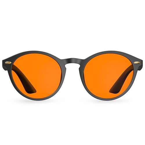 Bloomoak 99,9% Blaulicht-Blockierende Lesebrille (Schwarz, 0-fache Vergrößerung), Gaming-Brille, lindert Augenermüdung und verbessert den Schlaf, geeignet für Bildschirme, Spiele, Fernseher.