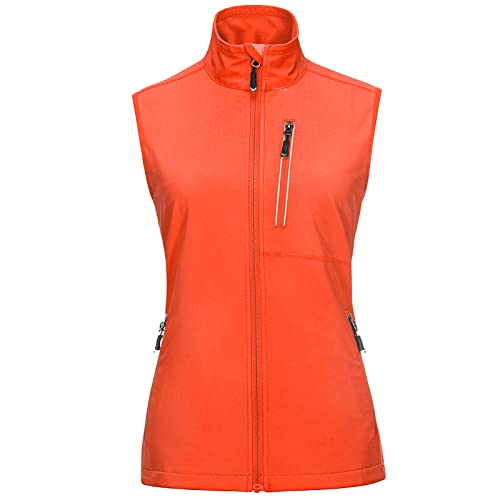 33,000ft Damen Leichte Laufweste Outdoor Softshell Weste Frau Ärmellose Jacke Winddichte Wasserdichte Atmungsaktive Vest Gilet für Laufen Golf Wandern