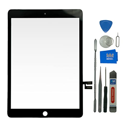 MMOBIEL Digitizer Display Glas Kompatibel mit iPad 9 gen 2021 Touchscreen Ersatzteil - Inkl. vorinstallierter Halterung, doppelseitigem Kleber und Reparaturwerkzeug - Schwarz