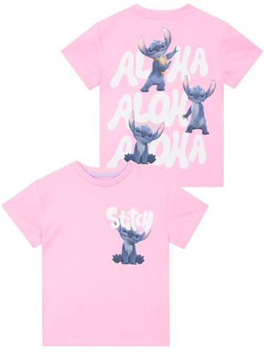 Disney Tshirt, Baumwolle T Shirt Mädchen, Lilo Und Stitch Tshirt Kinder Für Den Sommer, Stitch Tshirt, Rosa 140