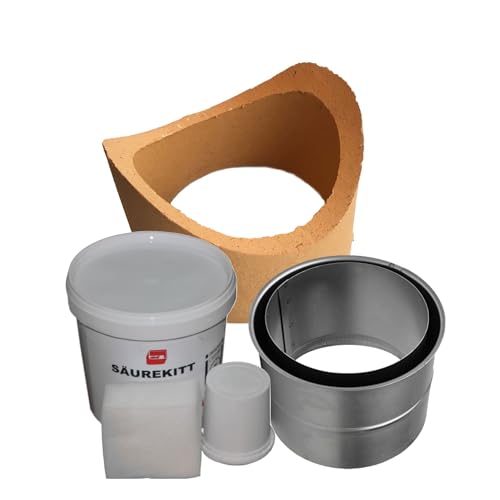 Wandfutter Schornsteinanschluss Kaminanschluss Schamotterohr Set (Stutzen 160mm)