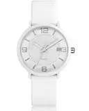 CIVO Armbanduhr Damen Runden Analog Damenuhr: Minimalist Weiß Silikonarmband Datum Wasserdicht Quarzuhr Mode Dünn Leuchtend Uhren Frauen