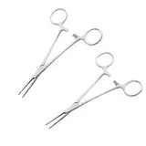 2-Stück Piercing Zange,Piercing Kugel Aufdreher,Arterienklemme Werkzeug,Piercing Zange für Kugeln,Piercing-Ball-Greiferwerkzeug,Medizinische Chirurgisch Piercingzange Nähen Tool Set,für Dental Klemme