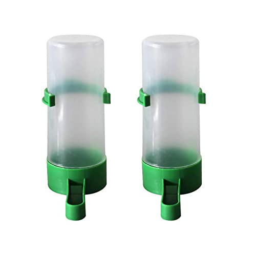 2 Pack Automatic Bird Water Dispensers, Bird Feeder, Bird Water Dispenser for Cage, Bird Water Bottle Drinker Container, Food Dispenser Hanging in Birds Cage for Bird Lovers