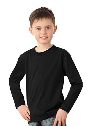 Trigema Jungen 336501 Langarmshirt, Schwarz (schwarz 008), 140