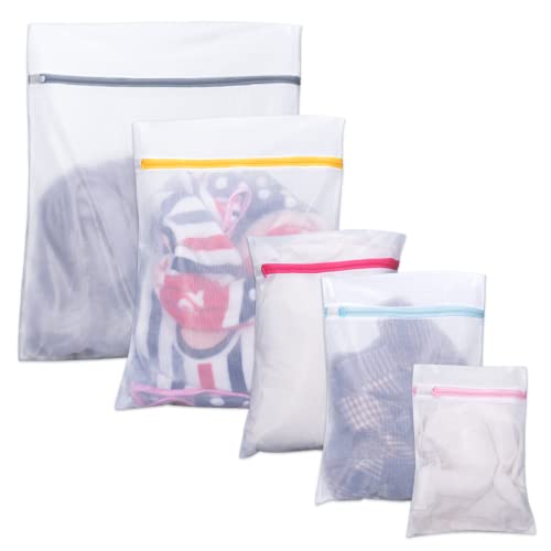 Wäschesack Wäschebeutel mit Reißverschluss Wäschenetz Feines Hemd Schuhe BH Unterwäsche Babykleidung Wäschenetz für Waschmaschine 5er Set