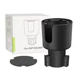 Suranew Auto-Getränkehalter-Expander-Adapter mit Verstellbarer Basis und Untersetzer meisten Auto Cup Holder, kompatibel mit großen 32/40 oz Flaschen, große Getränke, Becher schwarz