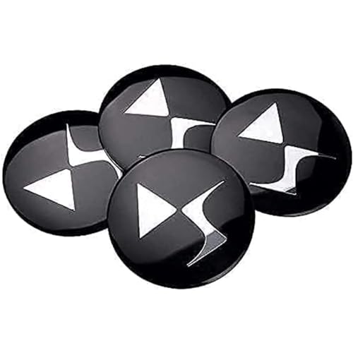 BAONITOU 4 Stück Radnabenkappen für Citroen DS DS2 DS3 DS4 DS5 DS6 DS7 56mm, Nabendeckel Aufkleber Radnabenabdeckung Nabenkappen Radnabenkappen Felgen Aufkleber Auto
