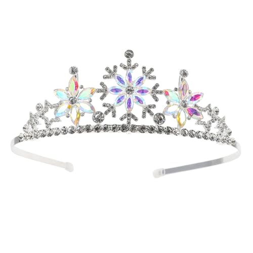 CRILSTYLEO 1Stk Krone Stirnband für Kinder Schneeflockenkinder Schneeflocken-Stirnband für Kinder geburtstagskrone für kinder birthday crown Tiara-Kopfschmuck Kinderparty-Krone