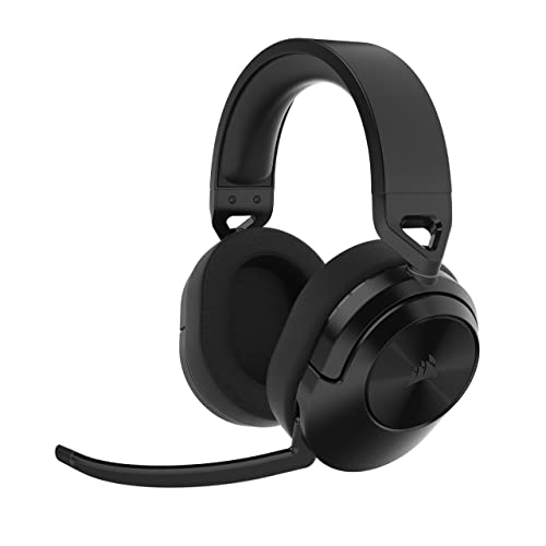 CORSAIR HS55 WIRELESS CORE Leichtes Gaming Headset - Omnidirektionales Mikrofon - Neodym-Treiber - Bis zu 50 ft Reichweite - iCUE-Kompatibel - PC, PS5, PS4, Nintendo Switch - Carbon