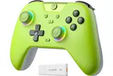 EasySMX X05 Controller PC mit 7 Farbe RGB Licht, Controller PC wireless mit Hall Joysticks & Hall Triggers, Bluetooth Controller für PC/Switch/Steam/Handy-Grün